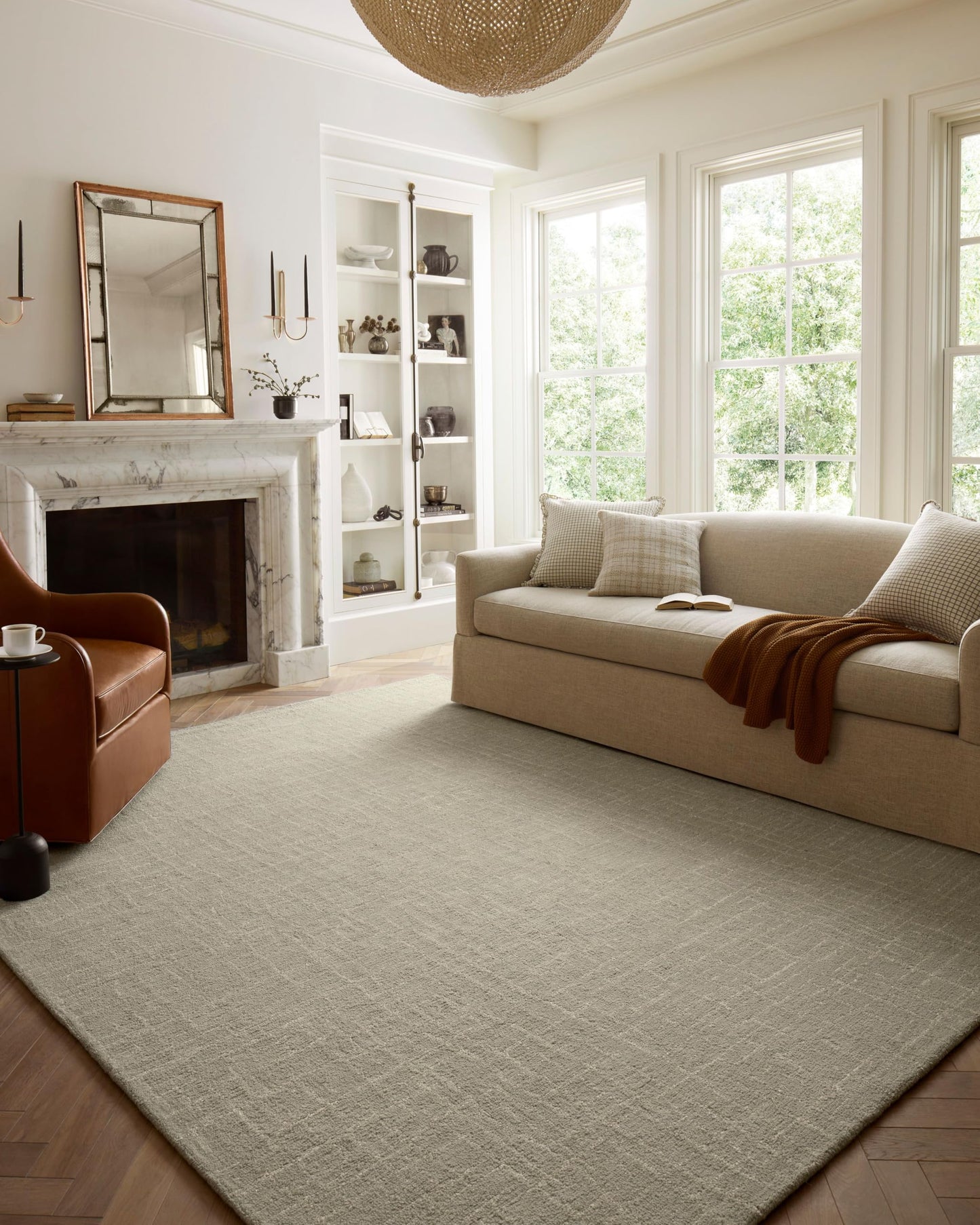 Loloi Chris Loves Julia Polly Collection POL-06 Spa/Ivory 9'-3" x 13' Area Rug