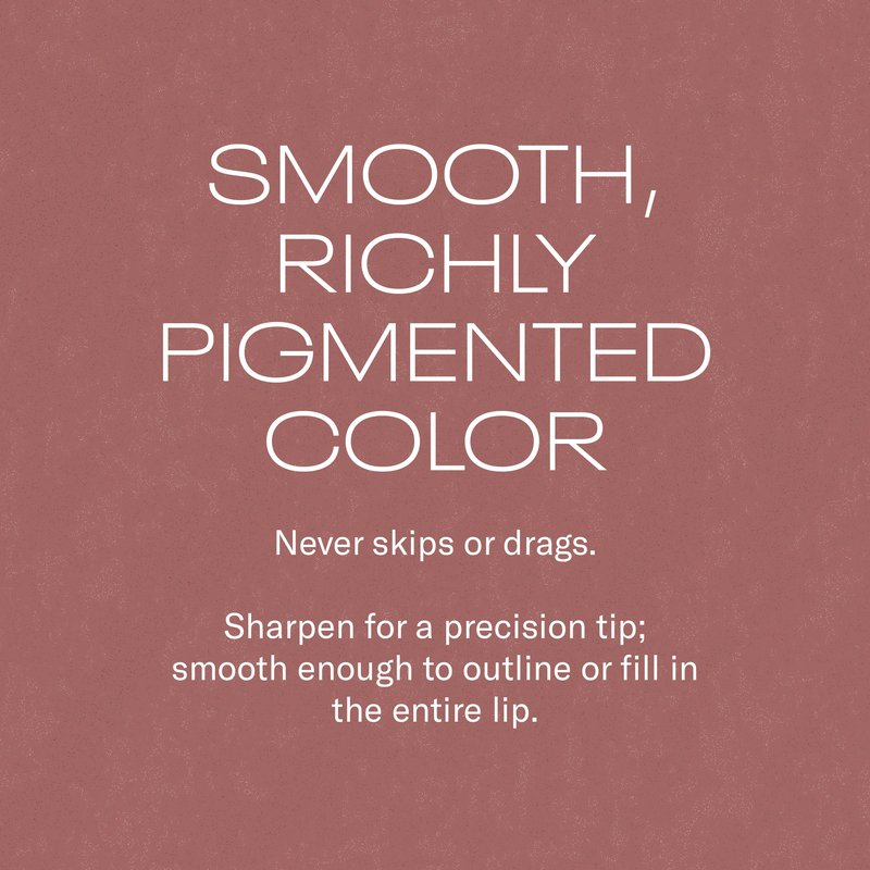 MOB Beauty Smooth Precision Waterproof Lip Liner, M1990 Cool-Toned Neutral, 100% Natural Formula Long-Wearing Lip Pencil, Plastic-Free, Vegan, Cruelty Free