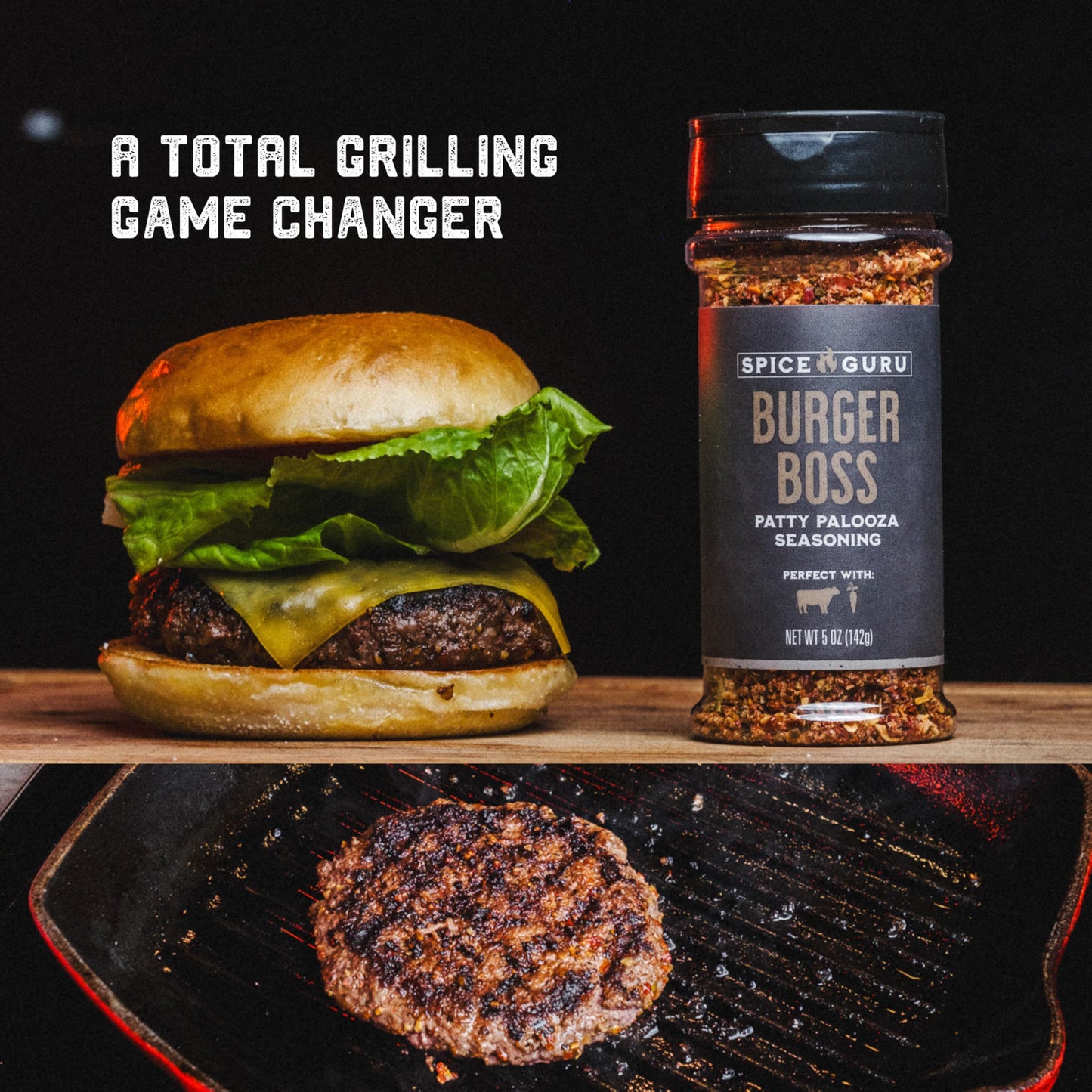 Spice Guru Grill Seasoning Gift Set - 4 Flavor BBQ Seasonings and Rubs - Christmas Gifts for Men Who Cook - BBQ Rub Gift Set - Christmas Grilling Gifts for Men - Gifts for Dad - Gifts for Him