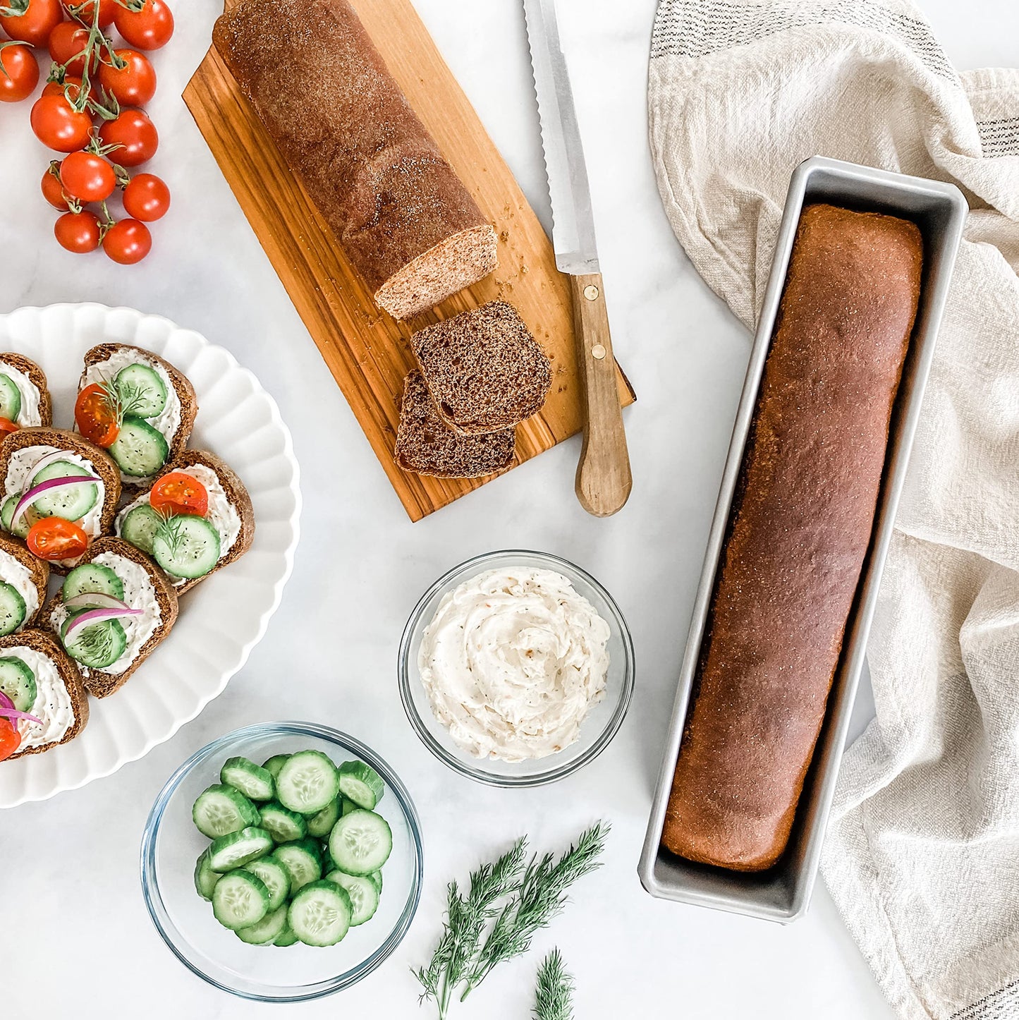 USA Pan Bakeware Nonstick Cocktail Sandwich Loaf Pan