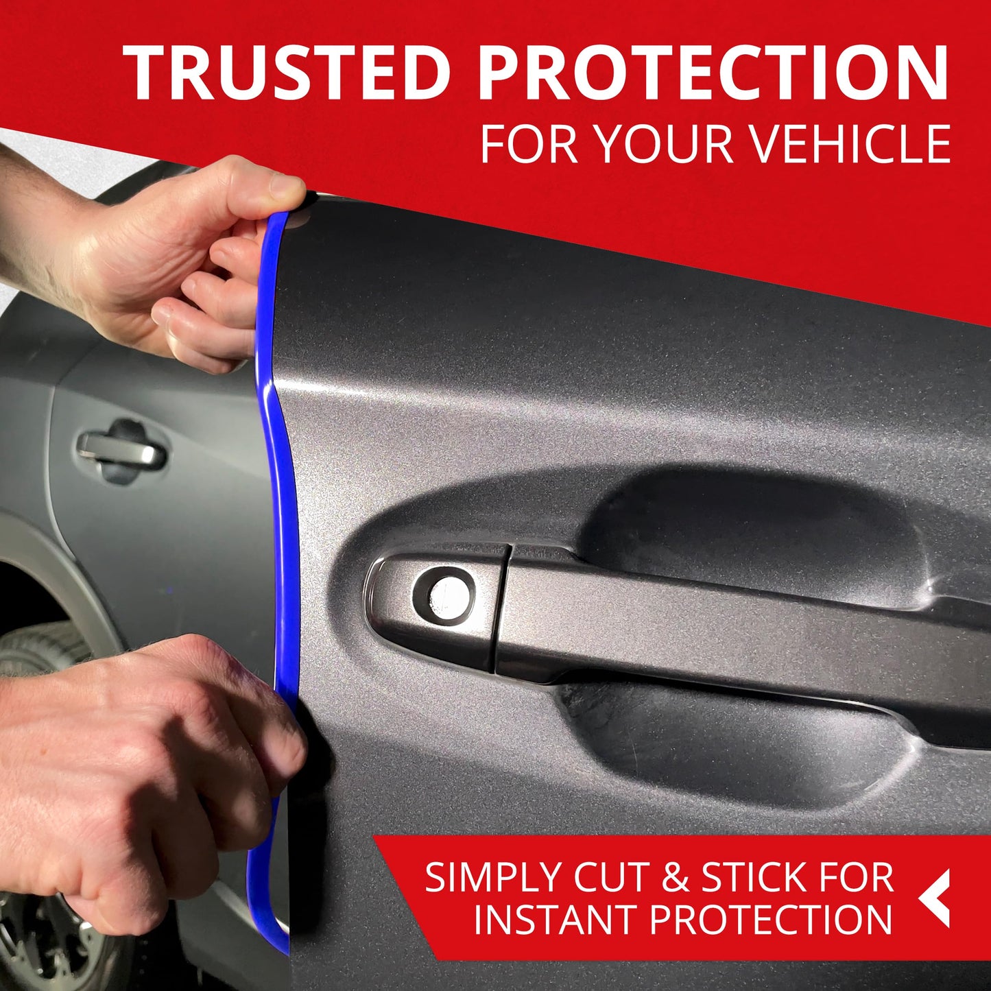 All-Fit Automotive Car Door Edge Protector – Universal DIY Edge Trim to Prevent Scratches & Dings – Flexible Adhesive Molding Trim for Cars, Trucks & SUVs (10 Ft - Blue)