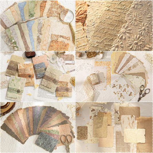168Pcs Scrapbook Supplies Kit Textured Paper, Rice Paper For Scrapbooking Paper,Junk Journal Supplies,Decorative Decoupage Card Making Supplies,And DIY Mixed Media Collage Card,Vintage Wall Decor