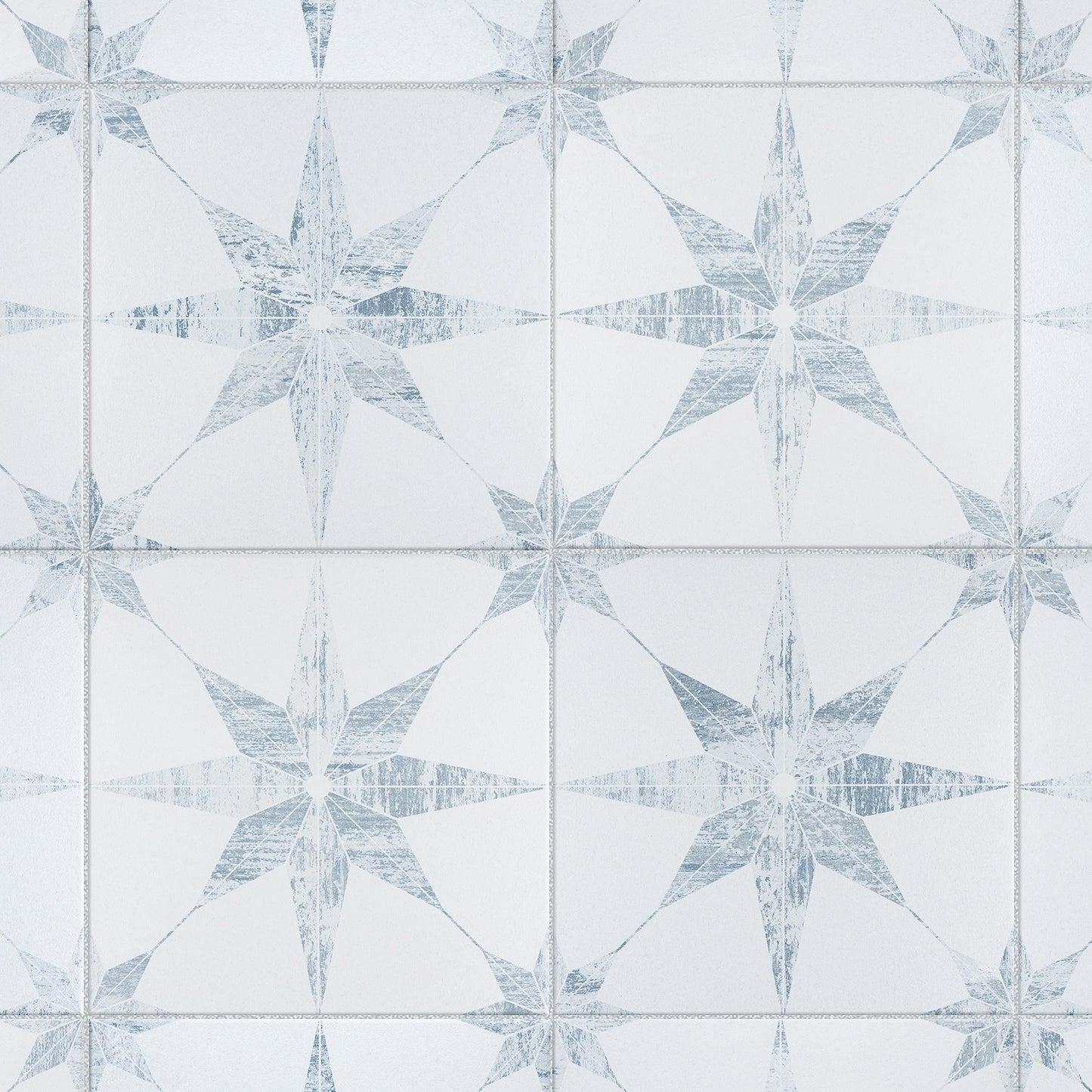 Cassis Stella White 9-3/4" x 9-3/4" Porcelain Floor and Wall Tile