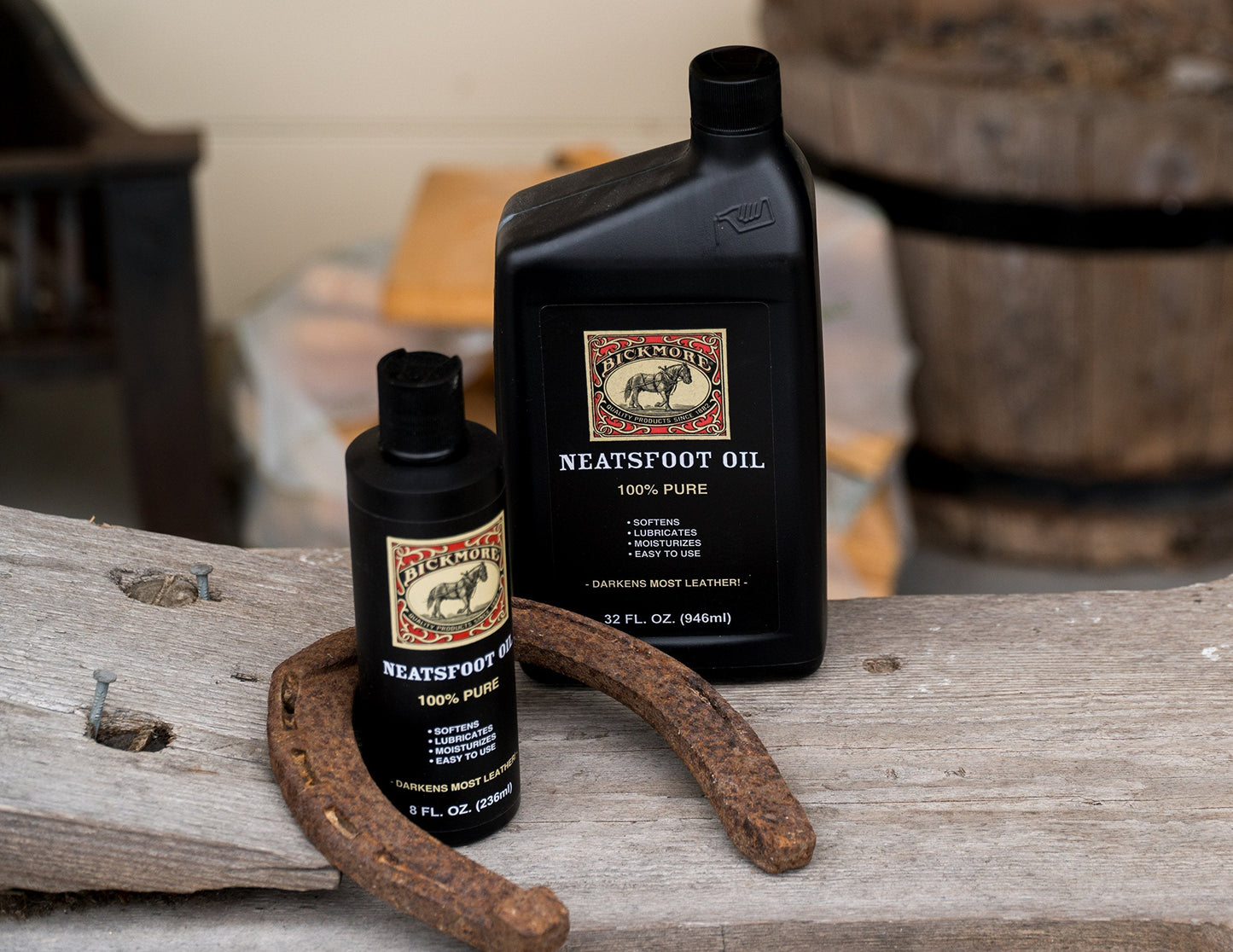 Bickmore 100% Pure Neatsfoot Oil 32 oz - Leather Conditioner and Wood Finish