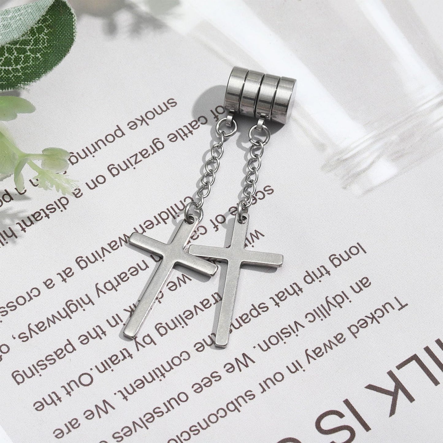 NEWITIN Magnetic Stud Earrings for Men Clip on Earring Stainless Steel Magnet Earring Unisex Non Piercing CZ Hoop Cross Diamond Magnetic Earrings for Men Women
