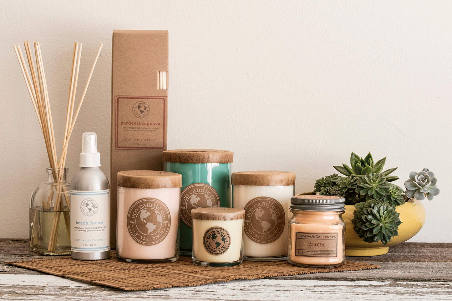 ECO CANDLE CO. Recycled Candle, Lovely, 26 oz. - Scents of Lavender, Rosewood, Orchid, Bergamot, Cedarwood, & Musk - 100% Soy Wax, No Lead, Kraft Paper Label & Lid, Hand Poured, Midwest Soybeans