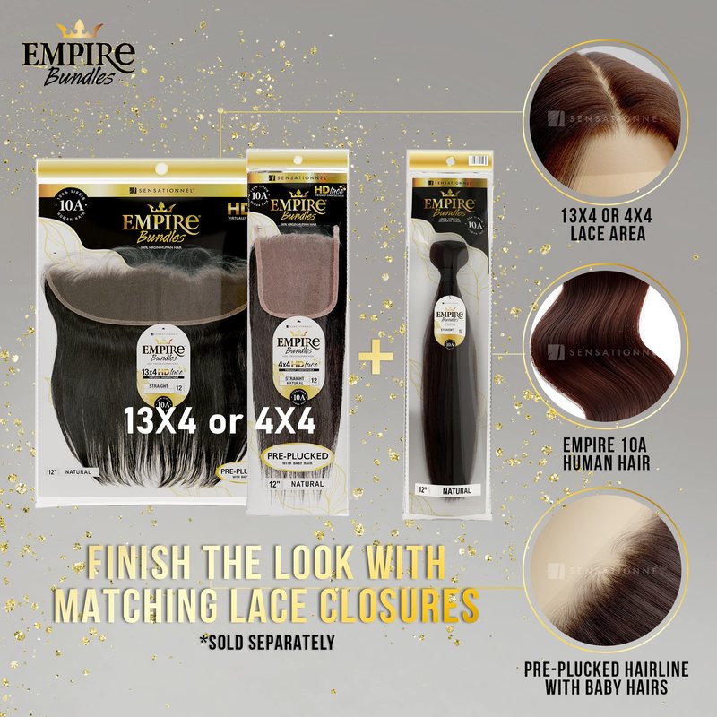Sensationnel Empire bundles- body wave 10a tangle shed free human hair for weaving and sew in styles - 1 pack (18 inch, NATURAL)