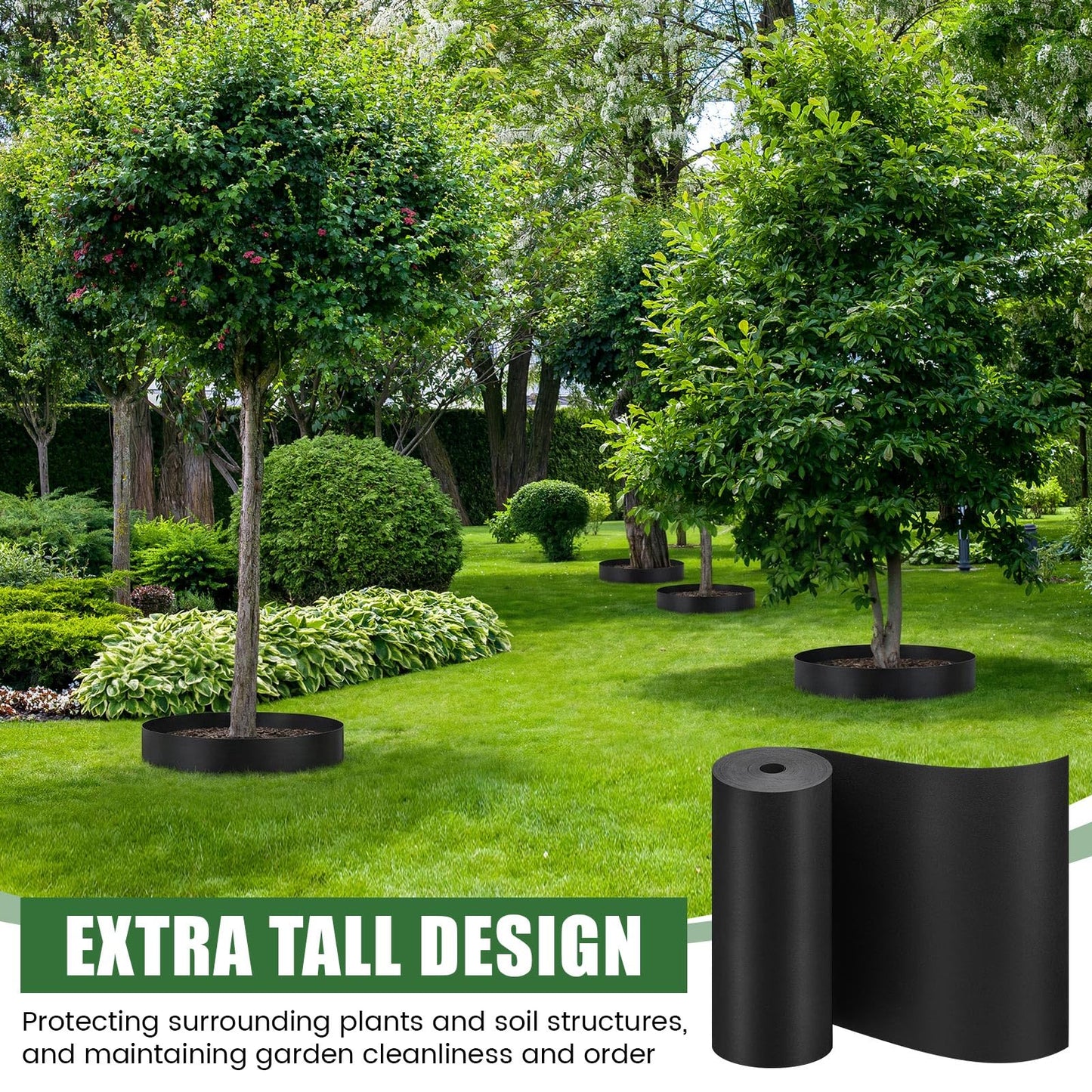 Briwooody 24 Inch X 98 ft Tree Root Barrier Plant Grass Weed Barrier Garden Edging for Landscape Edging Blocks