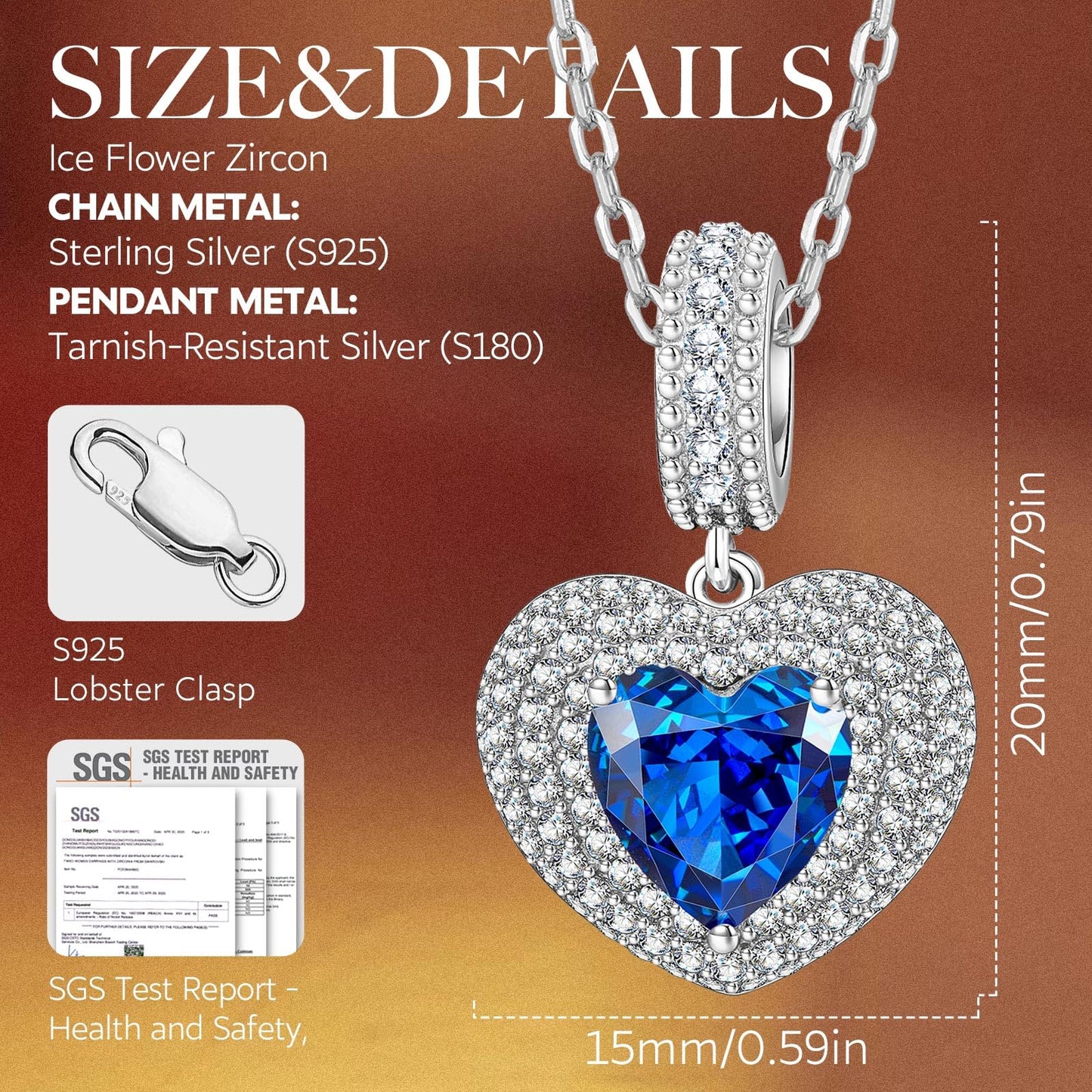 Kate Lynn Sterling Silver Heart Necklaces for Women, Birthday Gifts Christmas Gift for Women Anniversary Jewelry Gift for Her Eternal Love Jewelry for Girlfriend Wife Daughter