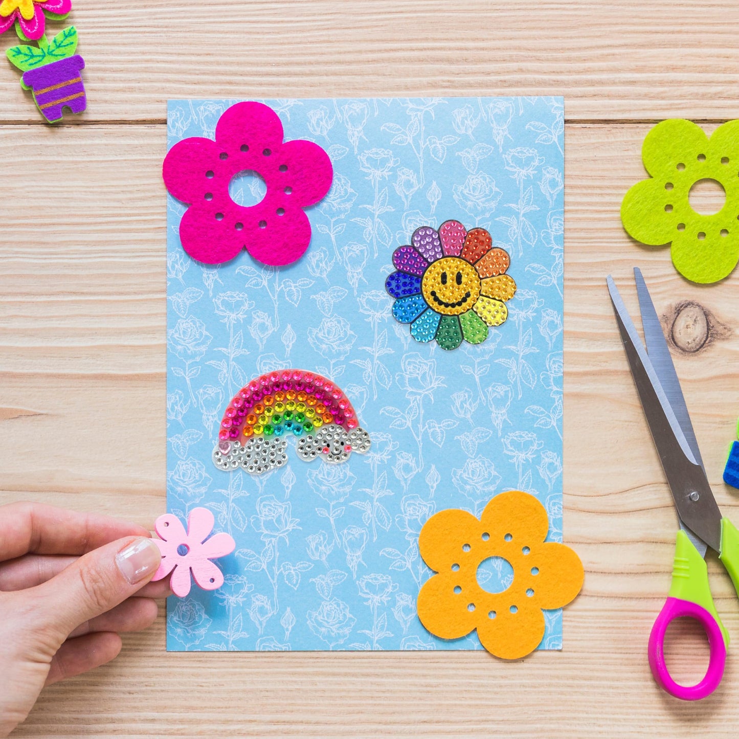 StickerBeans® Rhinestone Stickers - Foodie Sticker Pack, 2” x 2” Each, Unique Sparkly Cut-to-Shape for Collecting, Trading, Decorating Laptops, Phone Cases, Scrapbooks - for Kids, Teens, & Adults