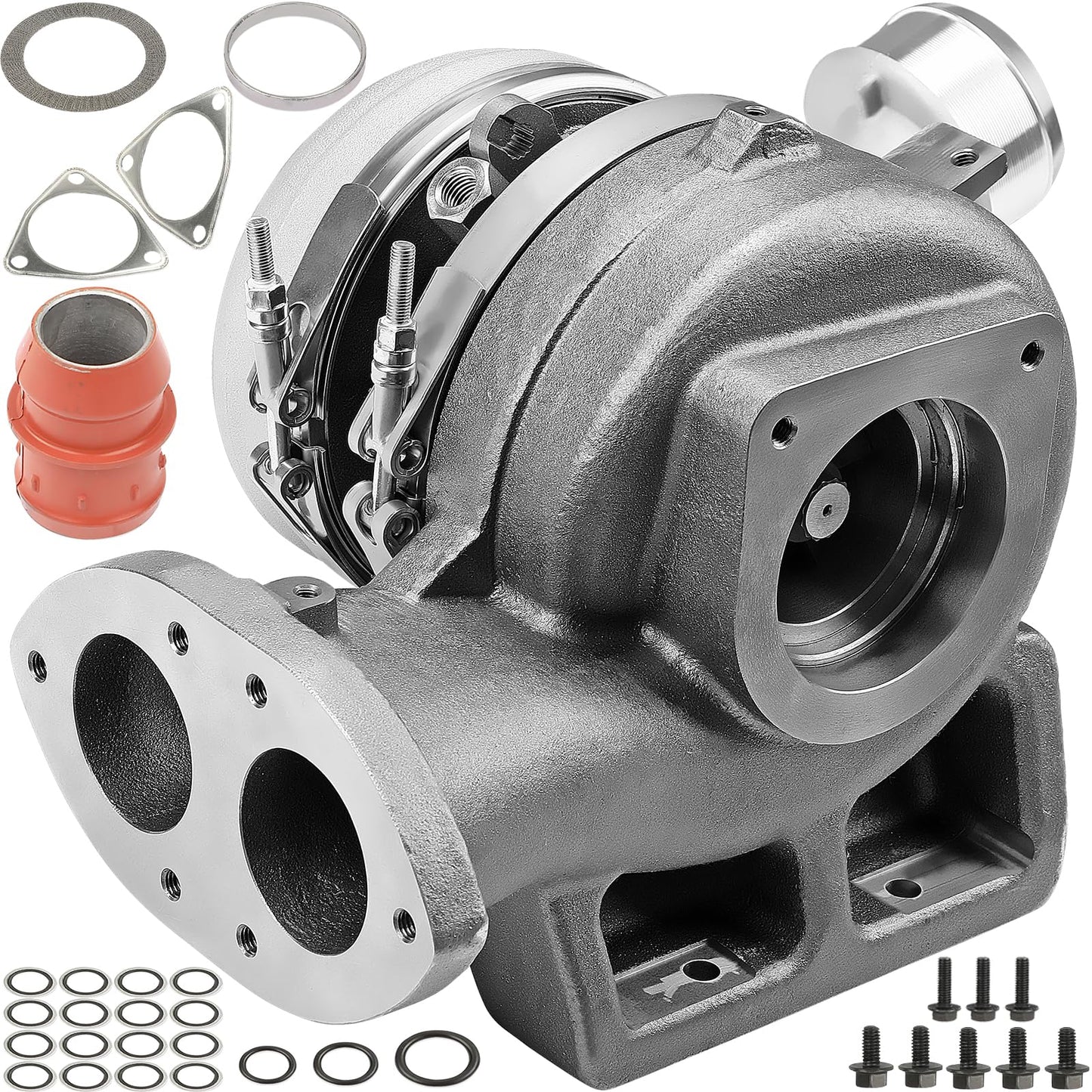V2S Turbo Turbocharger Kit with Gasket High Pressure Compatible with Ford F-250/250/350/450/550 Super Duty 2008-2010, 6.4L Powerstroke, Replace# 1848300C92,1848300C93