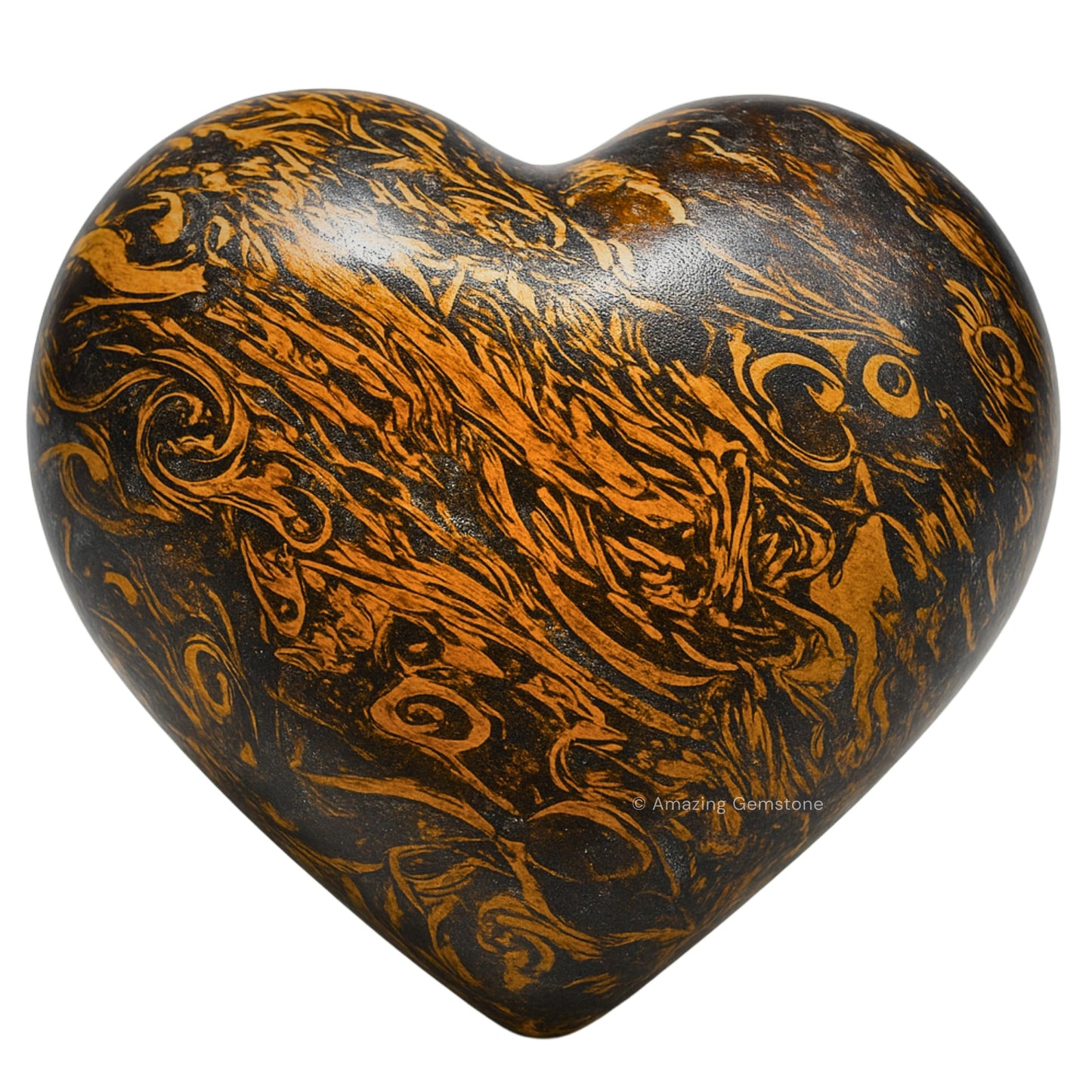 Mariyam Jasper Crystal Heart Palm Stone - Pocket Massage Worry Stone for Natural Body Chakra Balancing, Reiki Healing and Crystal Grid