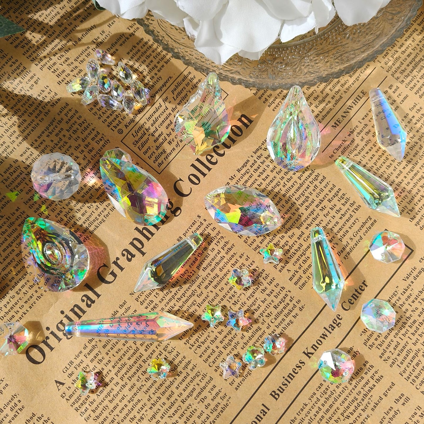 Worgree DIY Suncatcher Kit 460pcs Sun Catchers Making Supplies Art and Crafts for Adults Hanging Prism Sun Catcher with Crystals Ball Indoor Window Home Wedding Garden Festival Decor Gifts