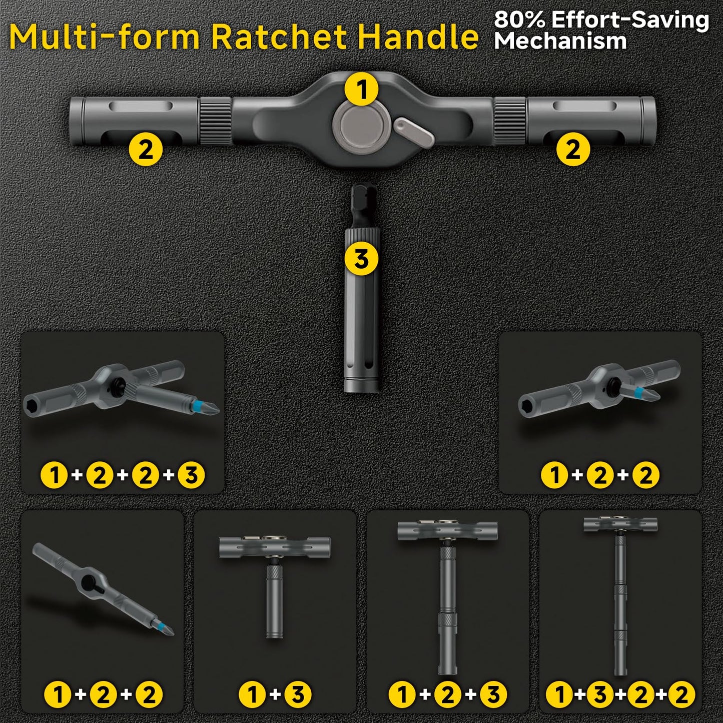 42-in-1 Professional Magnetic Ratchet Screwdriver Set with S2 Steel Bits & Case | All-in-One Multi-Function Precision Tool Kit for Electronics Repair, Automotive, Computer, Furniture & Advanced DIY