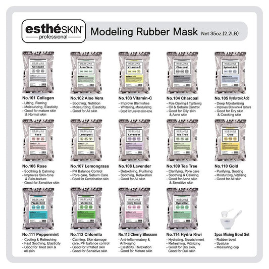 estheSKIN No.102 Aloe Vera Peel Off Type Modeling Rubber Mask Powder for Facial Skin Care Treatment, 35oz