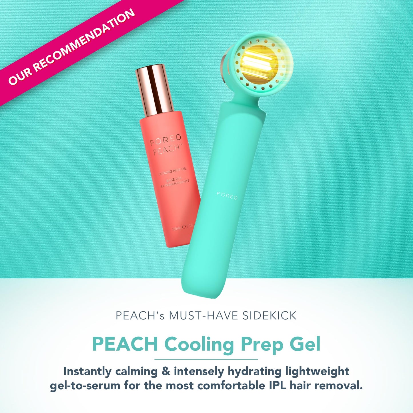 FOREO Peach 2 IPL Hair Removal Device – Quick & Gentle Hair Reduction – for Full Body & Face – Skin Cooling System – Silicone Shield – Customizable