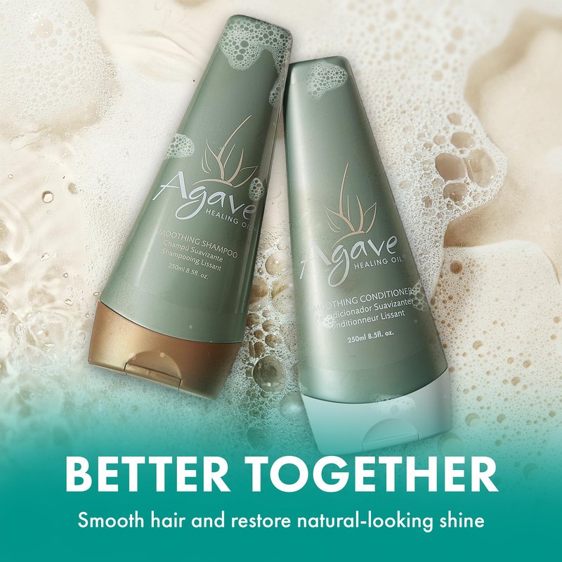 Agave Smoothing Shampoo Hydrating & Frizz Control, Color-Safe, Sulfate-Free, 8.5 fl oz