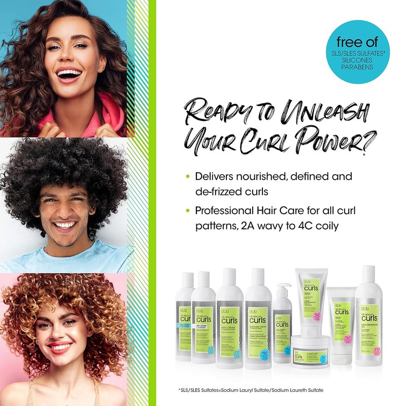 Lo-Lather Cleanser Shampoo for Curly Hair - Essential Moisture, Gentle Sulfate & Paraben Free Formula