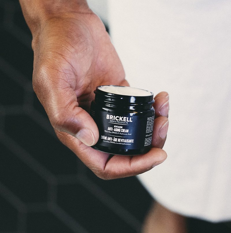 Brickell Men's Day and Night Anti Aging Cream Routine, With Vitamin C, Hyaluronic Acid, and Vitamin E, Unscented, Skincare Gift Set