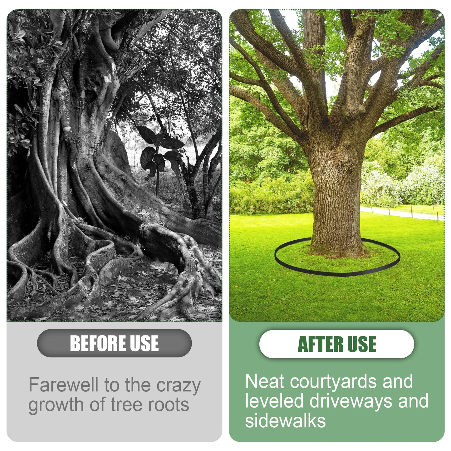 50ft Tree Root Barrier 30in Root Barrier Grass Weed Barrier Bamboo Barrier Garden Edging for Landscape Edging Blocks