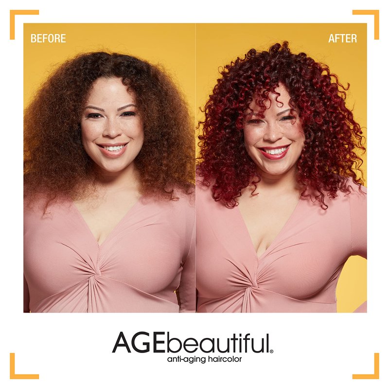 AGE beautiful Permanent Hair Color Dye Liqui Creme & Developer Starter Kit | 100% Gray Coverage | Anti-Aging | Biotin for Thicker, Fuller, Healthier Hair | 5RC Medium Red Copper Brown