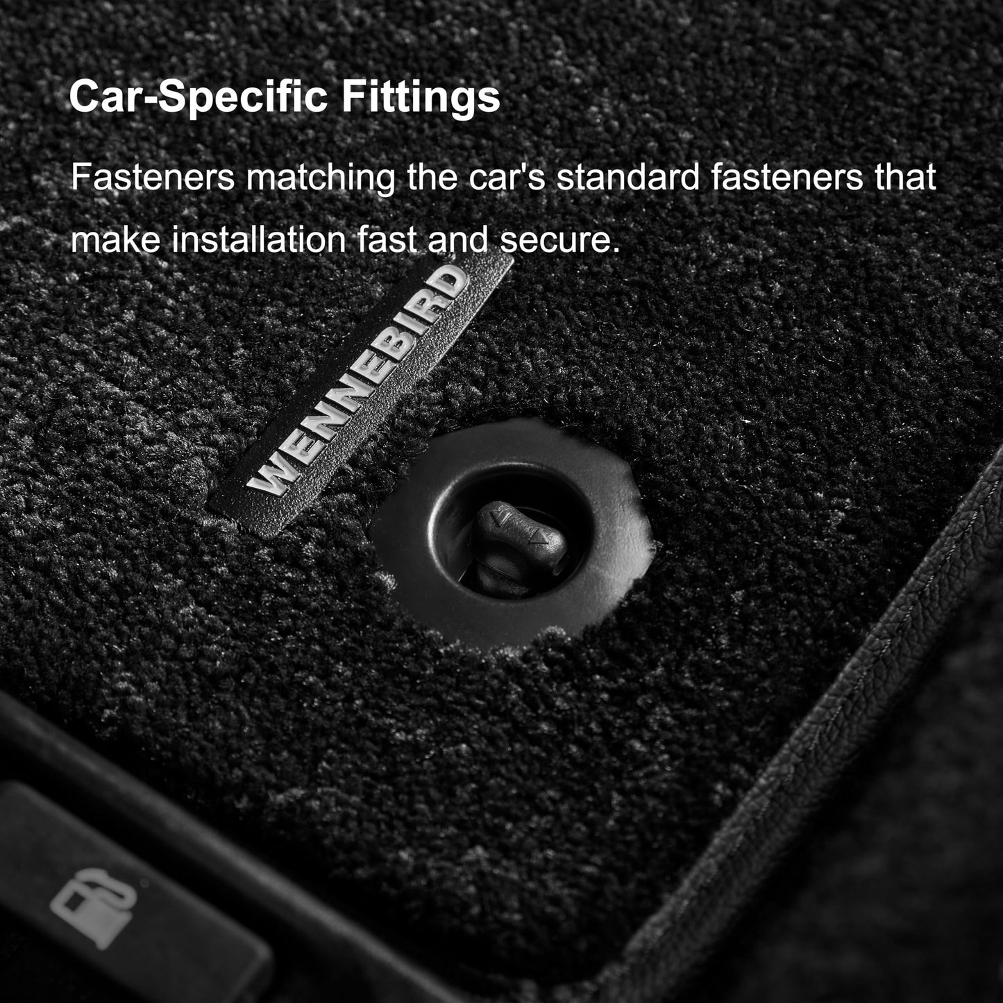 WENNEBIRD Superior Carpet Floor Mats for 2021-2026 Chevrolet Suburban 7 Seats (Not for 8 Seats), 0.6-Inch Ultra-Thick, Noise-Reducing, All-Weather Waterproof Anti-Slip – 4-Pc Set