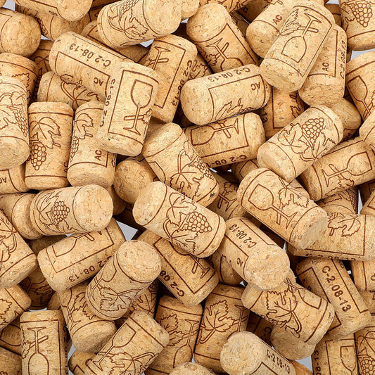 200Pack Straight Wine Cork, #8 Natural 7/8" x 1 3/4" Soft Wine Corks for Wine Bottles, Craft Projects Decor, DIY Arts