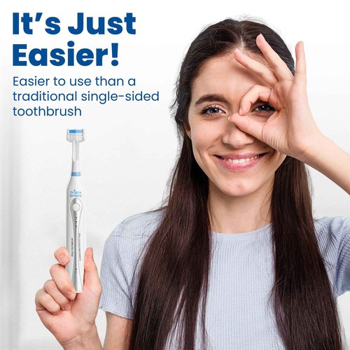 Triple Bristle Original Sonic Toothbrush | Rechargeable 31,000 VPM Tooth Brush | Patented 3 Head Design | Angled Bristles Clean Each Tooth | Dentist Created & Approved Original