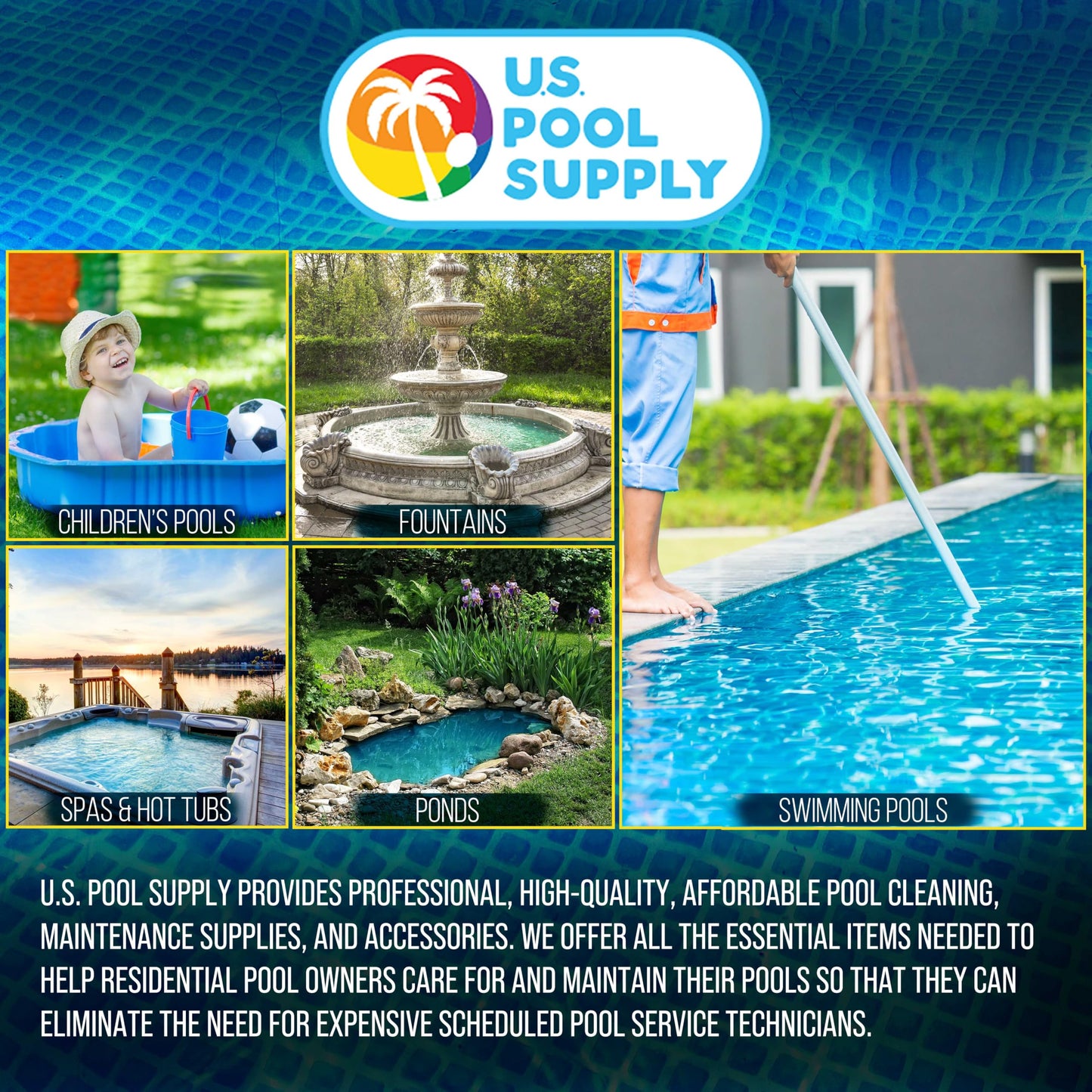 U.S. Pool Supply 9 Foot Heavy-Duty Above Ground Pool Hose, 1.5" - Black Replacement Filter Connecting Hose, Flexible Spiral Wound EVA - Compatible with Intex for Pool Filter Pumps - Skimmer Pump
