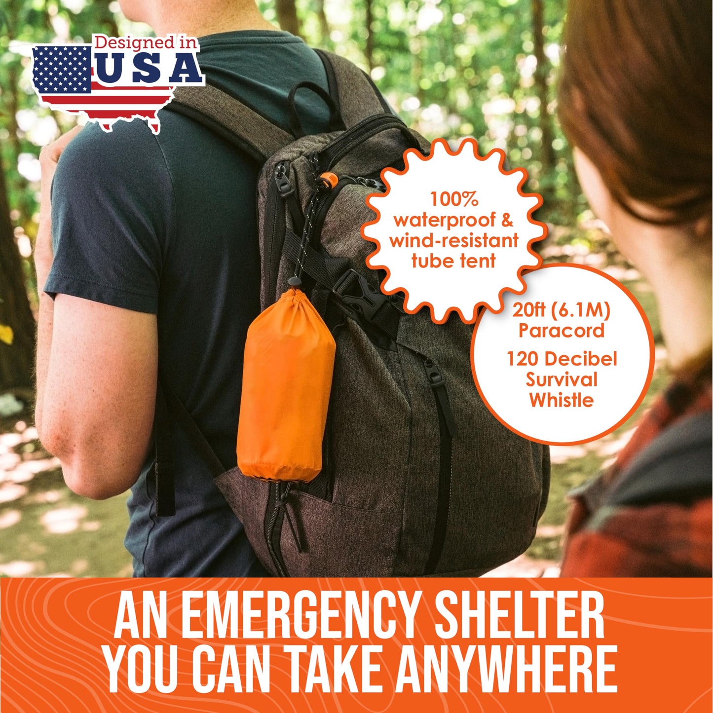 Go Time Gear Emergency Tent - Reflective Heat Shield for Survival Gear & Supplies - Waterproof & Windproof Shelter for Emergency Supplies - Ultralight Design for Go Bag - Pack of 1, Green
