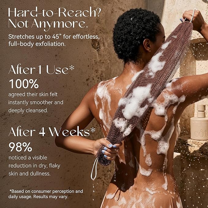 CORATED African Net Sponge Authentic, Shower Loofah Exfoliating Bath Sponge, Body Scrubber for Women and Men Daily Use Body Care, Travel Portable Bath Accessories Gifts for Women