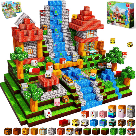 200 PCS Magnetic Blocks - Magnetic Building Blocks, Stacking Magnets for Kids, Sensory Toy for STEM Montessori Sensory Toys for Kids 3+ Boys and Girls Christmas Birthday Gifts