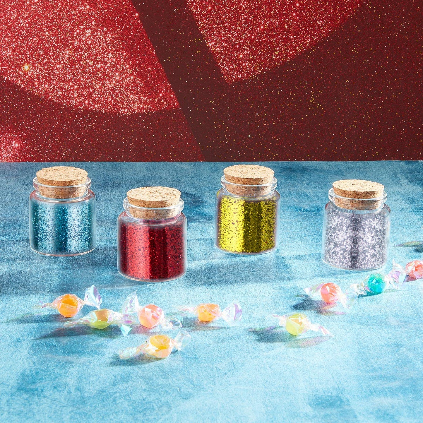 Patelai 12 Pcs Small Glass Jars with Cork Lids, Mini Potion Bottles Bulk Tiny Wishing Vial Spell Jars for DIY Art Crafts Gift Father's Day Graduation Wedding Birthday Party Favors (50ml/1.7oz)