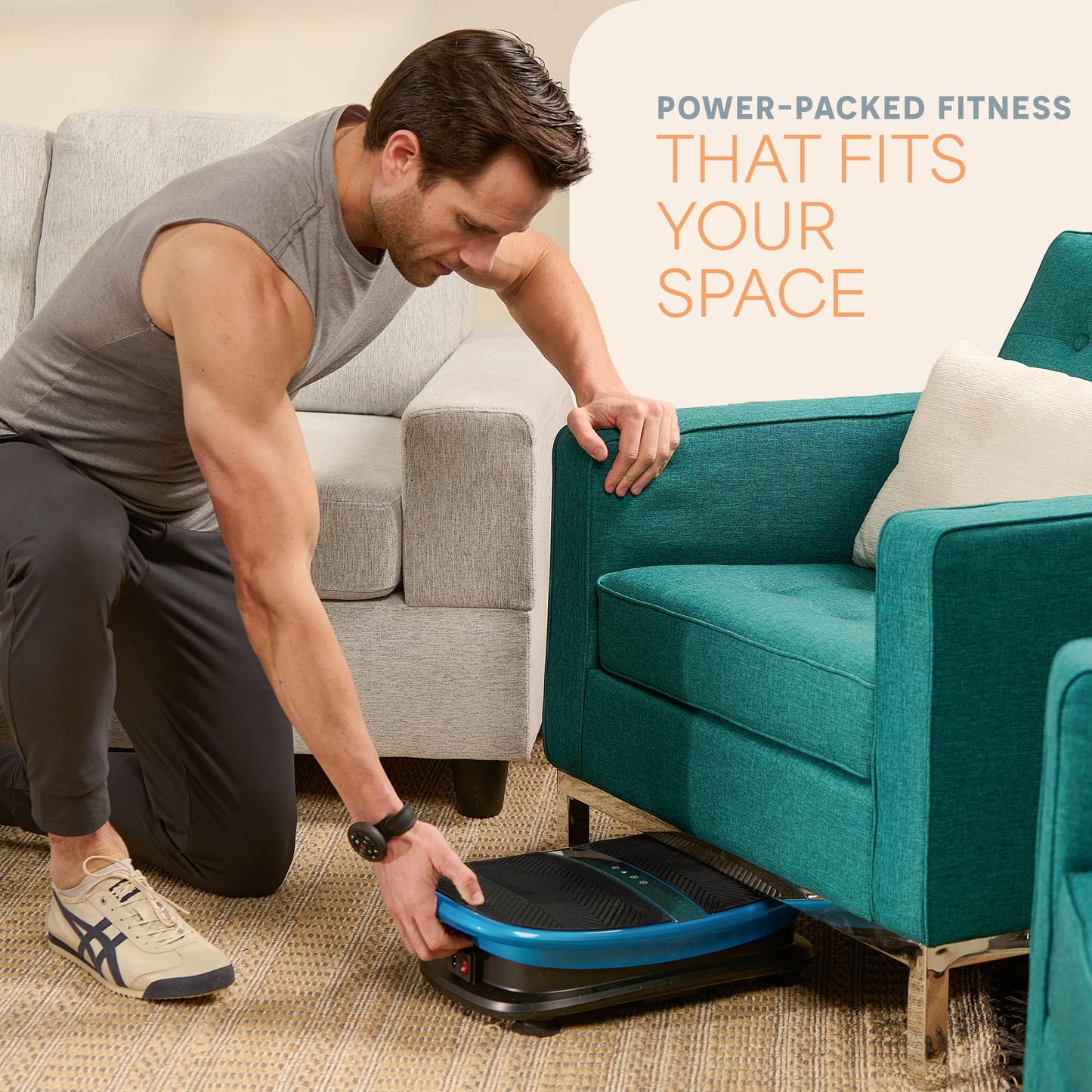 Lifepro Voice-Controlled Vertical Motion Vibration Plate for Lymphatic Drainage with Heat Therapy – Whole Body Curved Vibrating Platform for Muscle Relaxation & Recovery, 265 lb Max Load