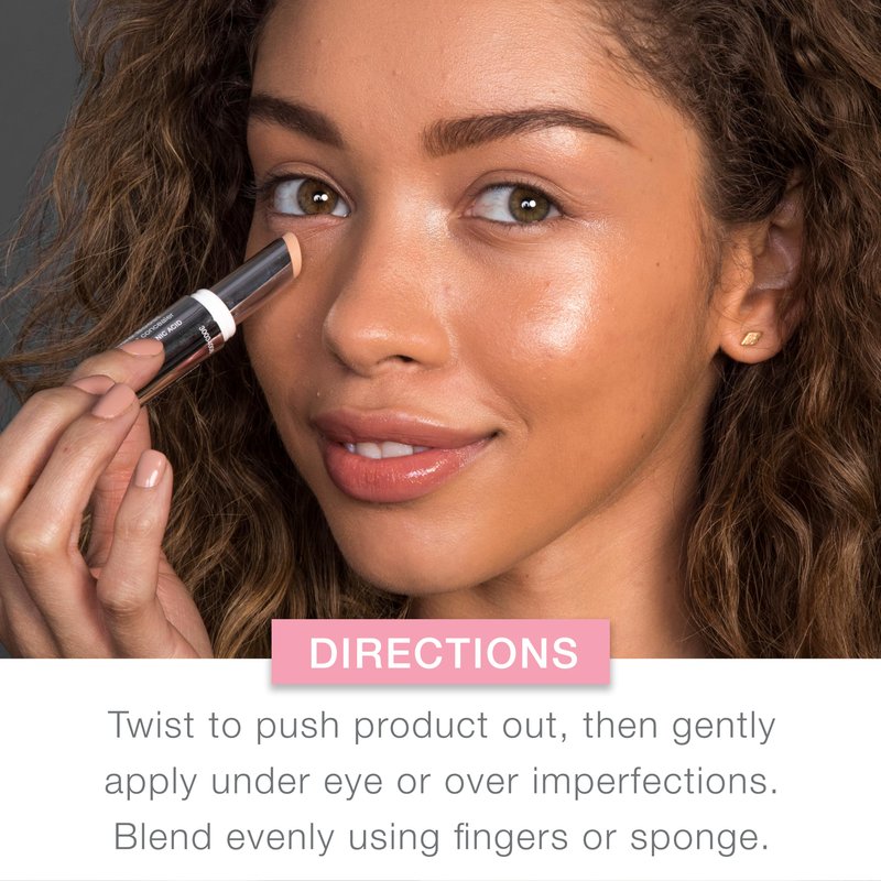 Neutrogena Hydro Boost Hydrating Concealer Stick for Dry Skin, Oil-Free, Lightweight, Non-Greasy and Non-Comedogenic Cover-Up Makeup with Hyaluronic Acid, 20 Light, 0.12 Oz