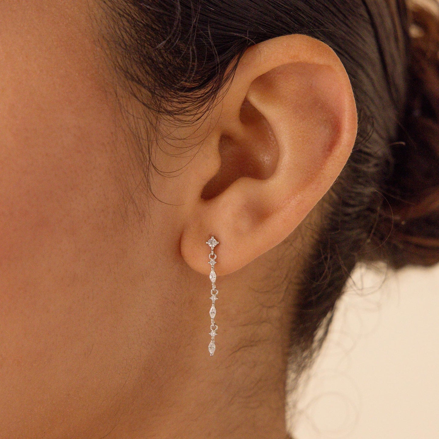 Solistra Silver Dangle Earrings for Women Trendy Cubic Zirconia Drop Earring Hypoallergenic Earrings for Women Wedding Jewelry Valentines Day Gifts for Her
