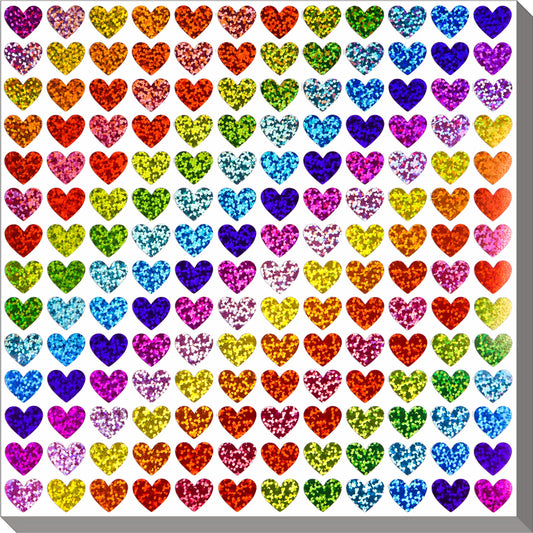 2500 Pcs Heart Stickers 0.6 Inch Glitter Colored Stickers for Kids' Rewards Classroom Self Adhesive Small Sticker for Envelope Seal Birthday Wedding Teachers Kids Reward Scrapbooking