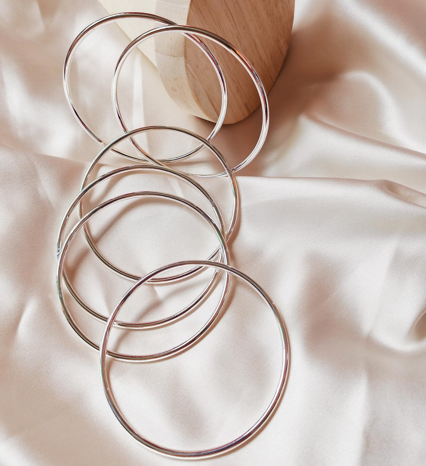 Sterling Silver Bangle Bracelets for Women,Fashion Jewelry Simple Adjustable 925 Silver Cuff Bangles for Women Mom Wife Valentine Mothers Day Gift (Silver-A2)