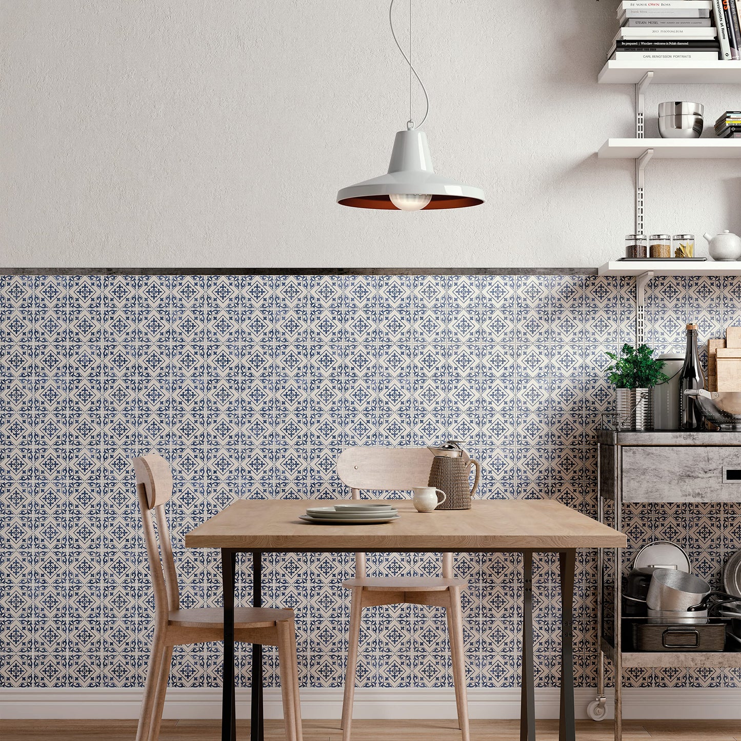 Merola Tile Harmonia Atlantic Cobalt Blue 13" x 13" Ceramic Floor and Wall Tile