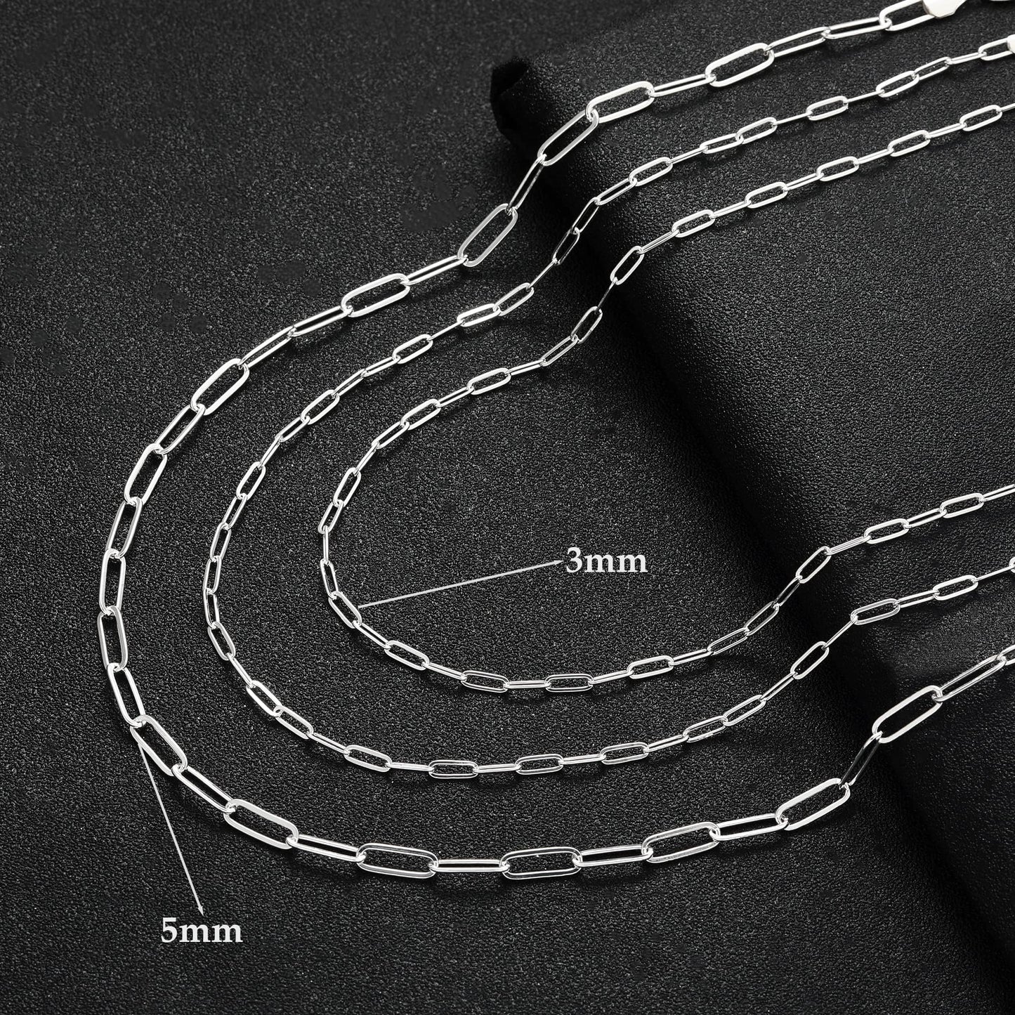 MBW 14K Gold/Silver Plated Plated Choker Necklace, Silver Dainty Paperclip Chain Necklaces for Women Trendy 18in Simple Long Thick Minimalist Aesthetic Fashion Link Necklace Jewelry Gifts for Women