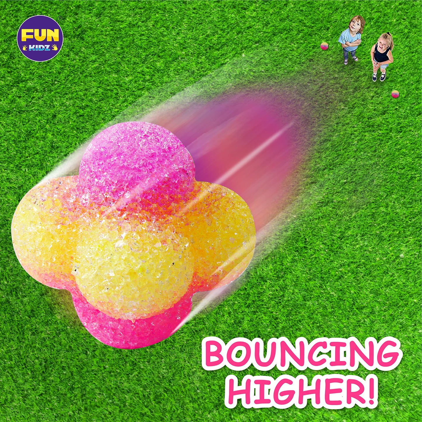 Party Favors Bouncy Ball Kit for Kids, FunKidz Make Colorful Magic Bouncing Ball Individual Pack 12 Bottles Making Bouncy Balls Activities Kits for Boys and Girls Ages 6+