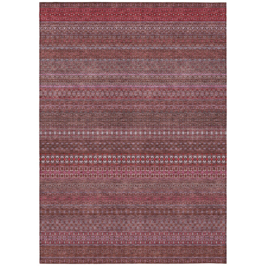 Addison Rugs Chantille ACN527 Red 9' x 12 Indoor Outdoor Area Rug, Stain Resistant, Machine Washable, Non Shedding, Bedroom, Living Room, Dining Room, Kitchen Rug