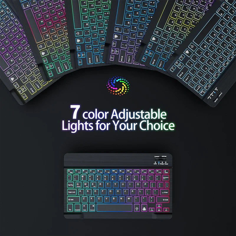 Xiaomi Wireless Bluetooth Backlit Keyboards RGB Colorful Gradient Luminous Mini Keyboard And Mouse Set For Apple Samsung Tablet