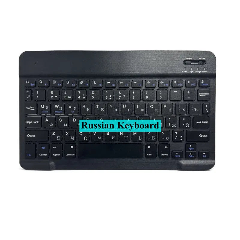 For Ipad Tablet Azerty Thai Keyboard With Arabic French Russian Spanish Bluetooth Wireless Keyboard Mouse Android Universal 10"