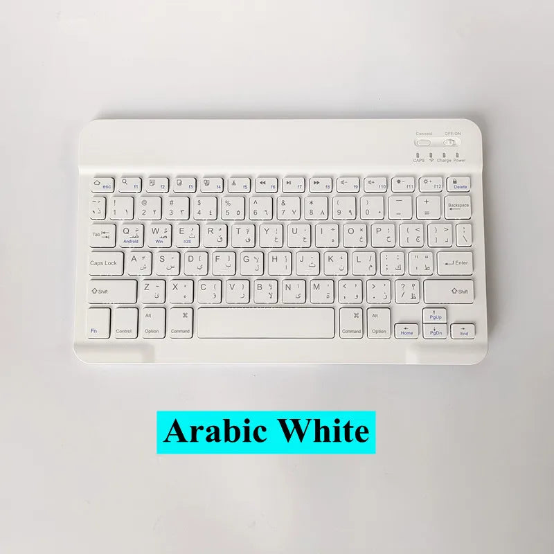 For Ipad Tablet Azerty Thai Keyboard With Arabic French Russian Spanish Bluetooth Wireless Keyboard Mouse Android Universal 10"