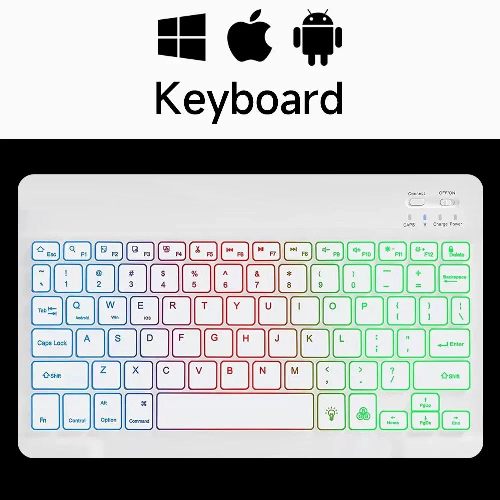 Xiaomi Wireless Bluetooth Backlit Keyboards RGB Colorful Gradient Luminous Mini Keyboard And Mouse Set For Apple Samsung Tablet