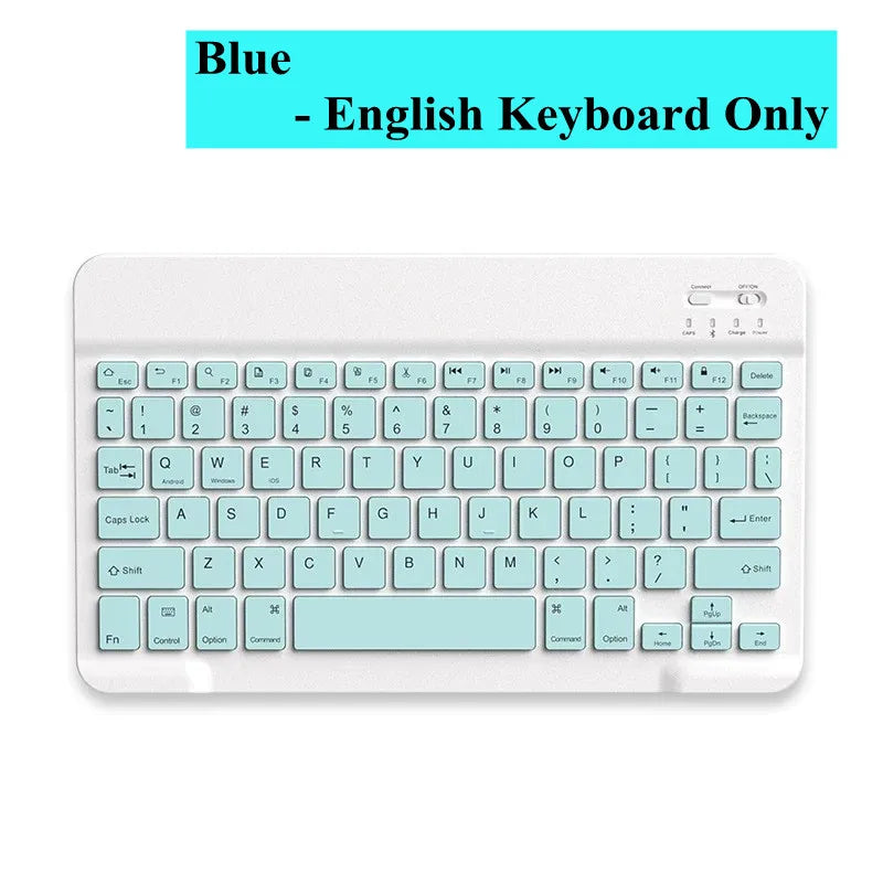 For Ipad Tablet Azerty Thai Keyboard With Arabic French Russian Spanish Bluetooth Wireless Keyboard Mouse Android Universal 10"