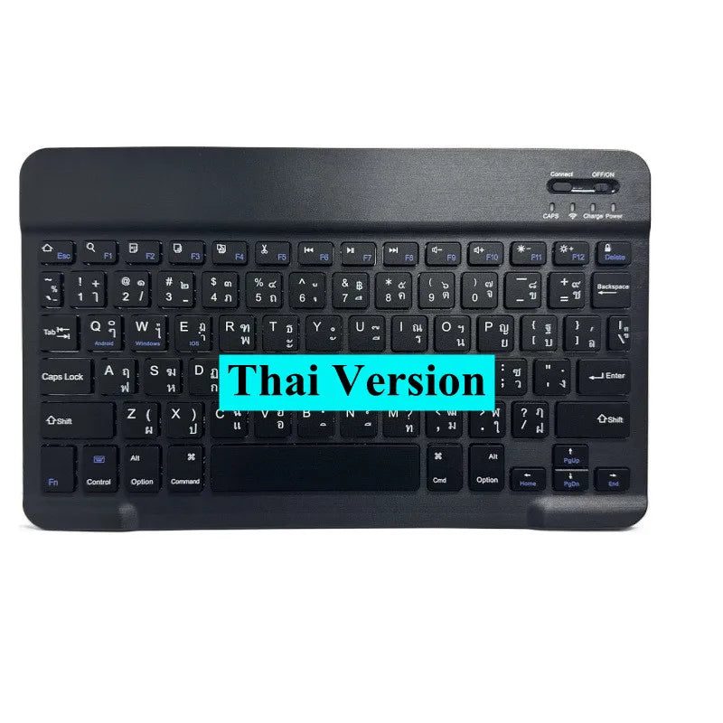 For Ipad Tablet Azerty Thai Keyboard With Arabic French Russian Spanish Bluetooth Wireless Keyboard Mouse Android Universal 10"