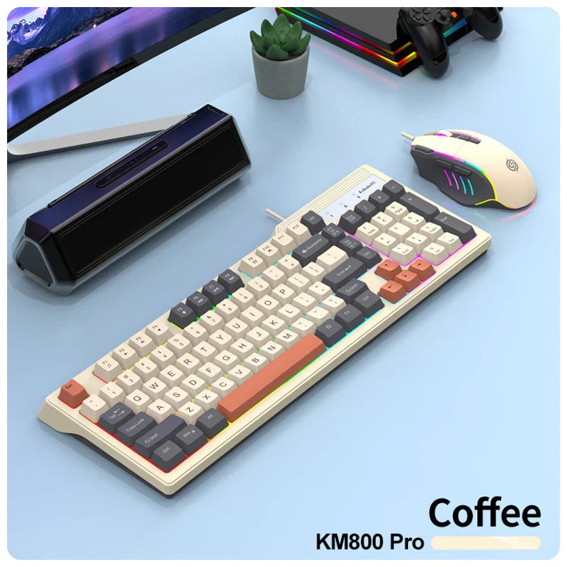 Viper KM800 Pro wired gaming keyboard and mouse set desktop computer notebook home office illuminated usb