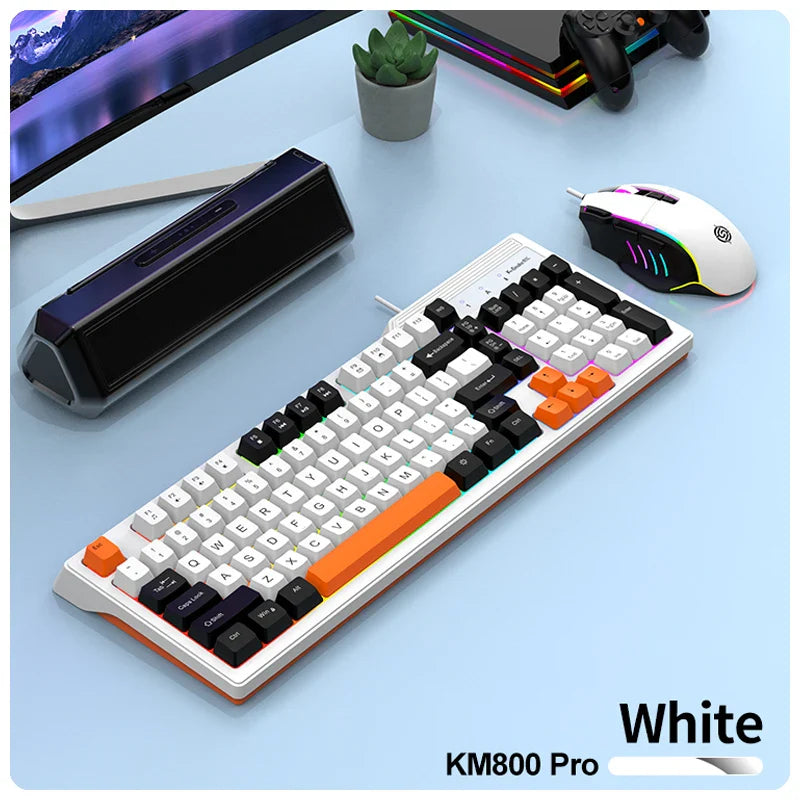 Viper KM800 Pro wired gaming keyboard and mouse set desktop computer notebook home office illuminated usb